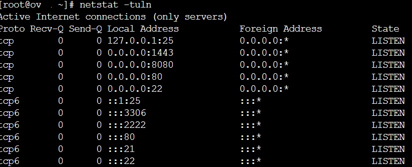 Команда netstat